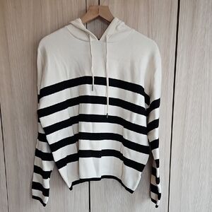 Cynthia Rowley Black and White Striped Sweater